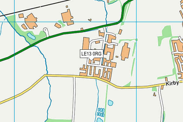 LE13 0RG map - OS VectorMap District (Ordnance Survey)