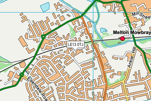 LE13 0TJ map - OS VectorMap District (Ordnance Survey) LE13 0TJ map - OS VectorMap District (Ordnance Survey)
