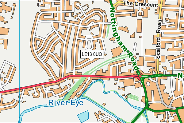 LE13 0UQ map - OS VectorMap District (Ordnance Survey) LE13 0UQ map - OS VectorMap District (Ordnance Survey)