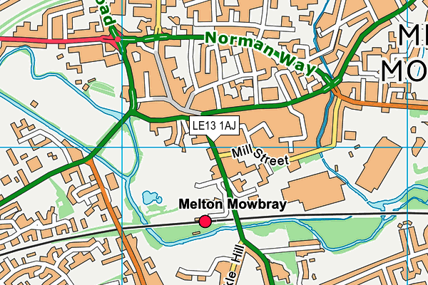 LE13 1AJ map - OS VectorMap District (Ordnance Survey) LE13 1AJ map - OS VectorMap District (Ordnance Survey)