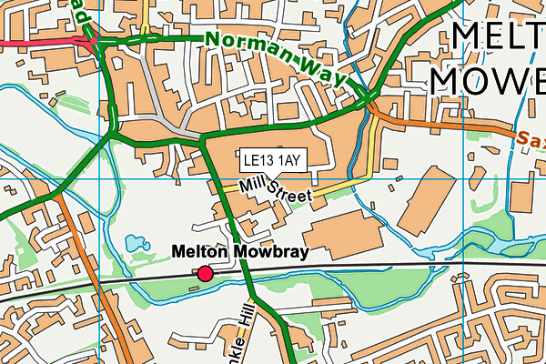 LE13 1AY map - OS VectorMap District (Ordnance Survey) LE13 1AY map - OS VectorMap District (Ordnance Survey)