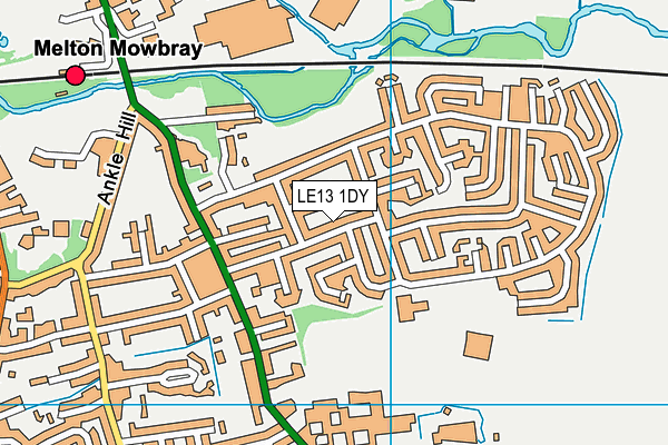 LE13 1DY map - OS VectorMap District (Ordnance Survey) LE13 1DY map - OS VectorMap District (Ordnance Survey)