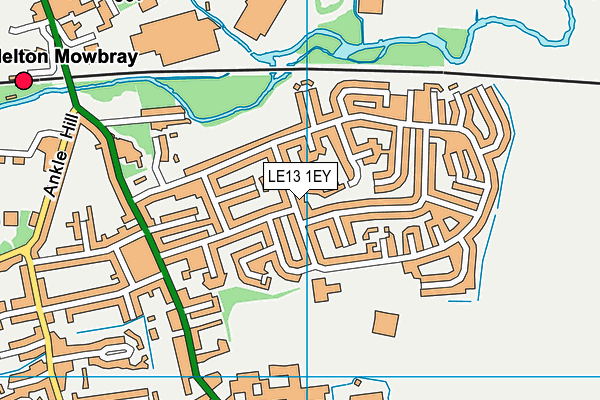 LE13 1EY map - OS VectorMap District (Ordnance Survey) LE13 1EY map - OS VectorMap District (Ordnance Survey)