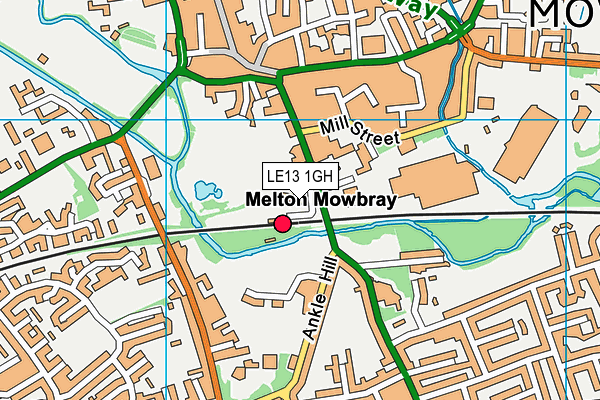 LE13 1GH map - OS VectorMap District (Ordnance Survey) LE13 1GH map - OS VectorMap District (Ordnance Survey)