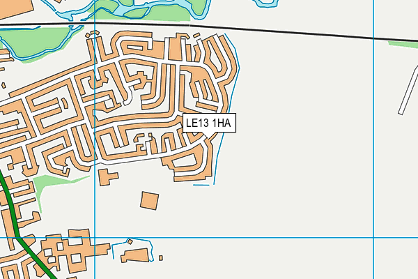 LE13 1HA map - OS VectorMap District (Ordnance Survey) LE13 1HA map - OS VectorMap District (Ordnance Survey)