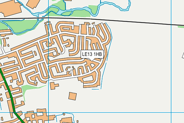 LE13 1HB map - OS VectorMap District (Ordnance Survey) LE13 1HB map - OS VectorMap District (Ordnance Survey)