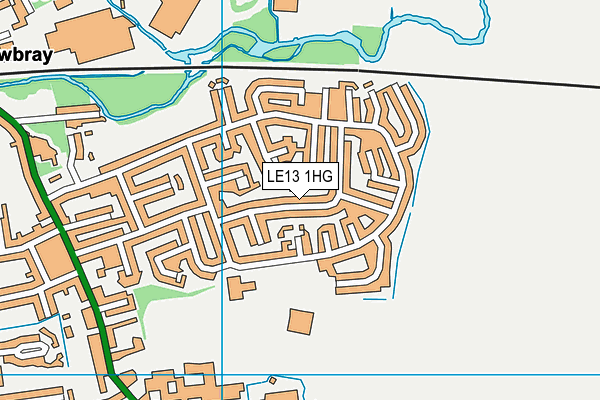 LE13 1HG map - OS VectorMap District (Ordnance Survey) LE13 1HG map - OS VectorMap District (Ordnance Survey)