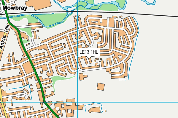 LE13 1HL map - OS VectorMap District (Ordnance Survey) LE13 1HL map - OS VectorMap District (Ordnance Survey)