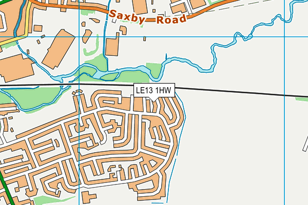LE13 1HW map - OS VectorMap District (Ordnance Survey) LE13 1HW map - OS VectorMap District (Ordnance Survey)