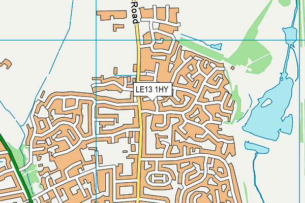 LE13 1HY map - OS VectorMap District (Ordnance Survey) LE13 1HY map - OS VectorMap District (Ordnance Survey)