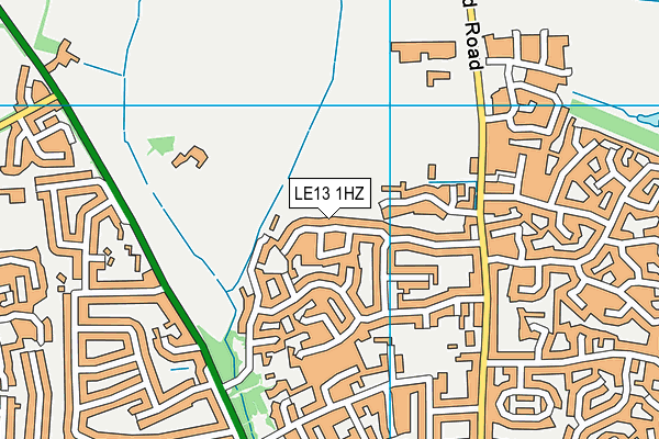LE13 1HZ map - OS VectorMap District (Ordnance Survey) LE13 1HZ map - OS VectorMap District (Ordnance Survey)