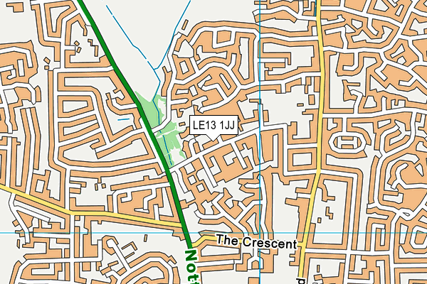 LE13 1JJ map - OS VectorMap District (Ordnance Survey) LE13 1JJ map - OS VectorMap District (Ordnance Survey)