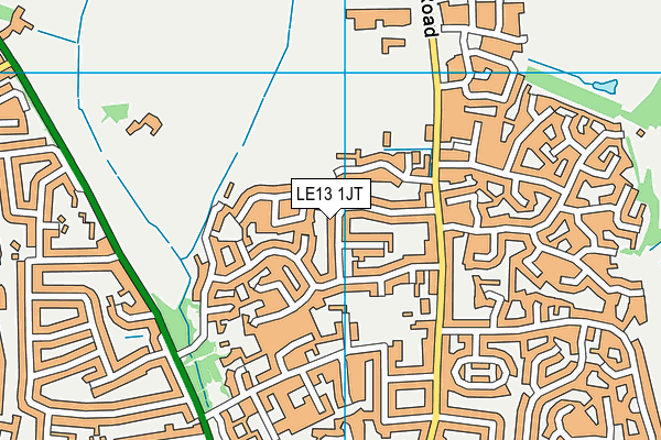 LE13 1JT map - OS VectorMap District (Ordnance Survey) LE13 1JT map - OS VectorMap District (Ordnance Survey)