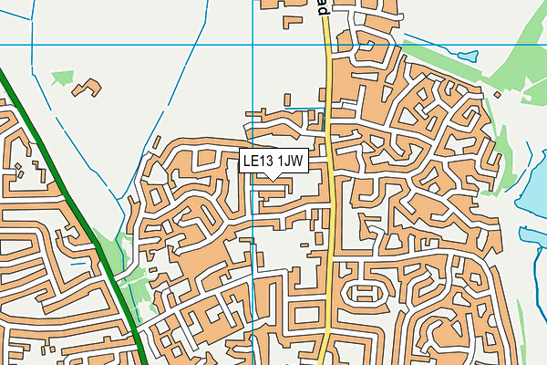 LE13 1JW map - OS VectorMap District (Ordnance Survey) LE13 1JW map - OS VectorMap District (Ordnance Survey)