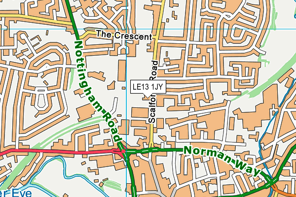 LE13 1JY map - OS VectorMap District (Ordnance Survey) LE13 1JY map - OS VectorMap District (Ordnance Survey)