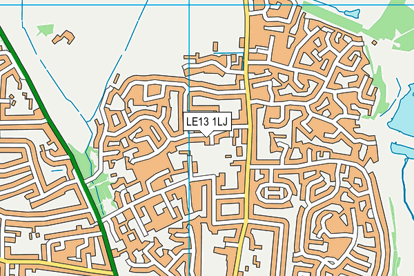 LE13 1LJ map - OS VectorMap District (Ordnance Survey) LE13 1LJ map - OS VectorMap District (Ordnance Survey)
