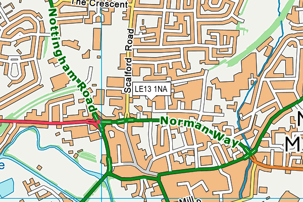 LE13 1NA map - OS VectorMap District (Ordnance Survey) LE13 1NA map - OS VectorMap District (Ordnance Survey)