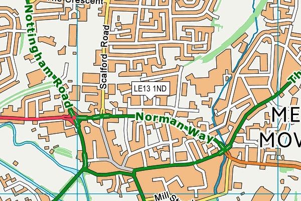 LE13 1ND map - OS VectorMap District (Ordnance Survey) LE13 1ND map - OS VectorMap District (Ordnance Survey)