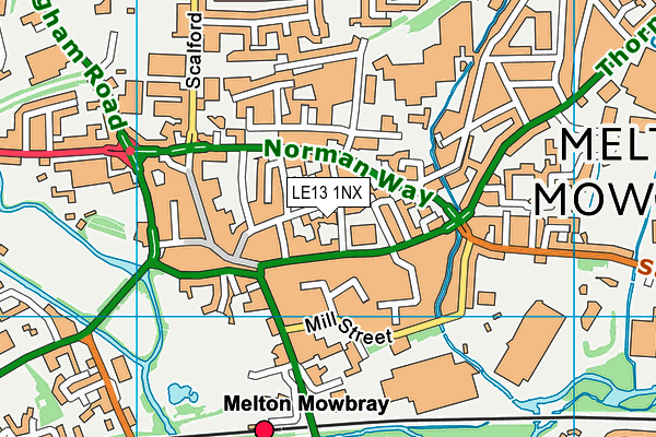 LE13 1NX map - OS VectorMap District (Ordnance Survey) LE13 1NX map - OS VectorMap District (Ordnance Survey)