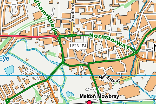 LE13 1PJ map - OS VectorMap District (Ordnance Survey) LE13 1PJ map - OS VectorMap District (Ordnance Survey)