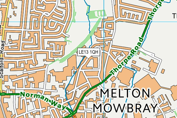 LE13 1QH map - OS VectorMap District (Ordnance Survey) LE13 1QH map - OS VectorMap District (Ordnance Survey)