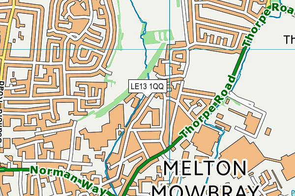 LE13 1QQ map - OS VectorMap District (Ordnance Survey) LE13 1QQ map - OS VectorMap District (Ordnance Survey)