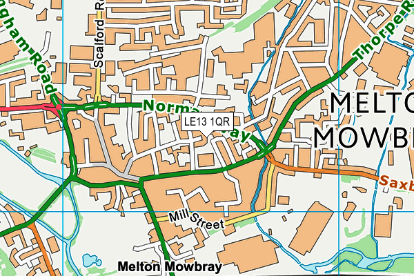 LE13 1QR map - OS VectorMap District (Ordnance Survey) LE13 1QR map - OS VectorMap District (Ordnance Survey)