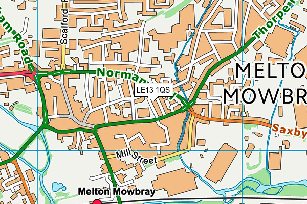 LE13 1QS map - OS VectorMap District (Ordnance Survey) LE13 1QS map - OS VectorMap District (Ordnance Survey)