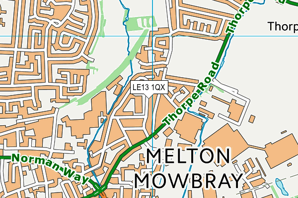 LE13 1QX map - OS VectorMap District (Ordnance Survey) LE13 1QX map - OS VectorMap District (Ordnance Survey)