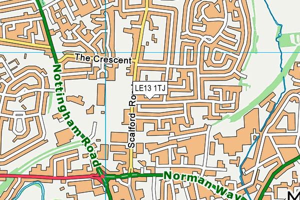 LE13 1TJ map - OS VectorMap District (Ordnance Survey) LE13 1TJ map - OS VectorMap District (Ordnance Survey)