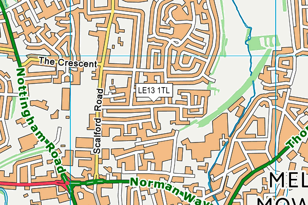 LE13 1TL map - OS VectorMap District (Ordnance Survey) LE13 1TL map - OS VectorMap District (Ordnance Survey)