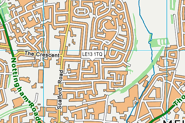 LE13 1TQ map - OS VectorMap District (Ordnance Survey) LE13 1TQ map - OS VectorMap District (Ordnance Survey)