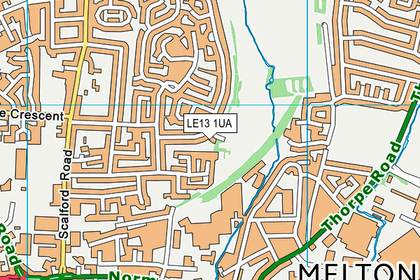 LE13 1UA map - OS VectorMap District (Ordnance Survey) LE13 1UA map - OS VectorMap District (Ordnance Survey)