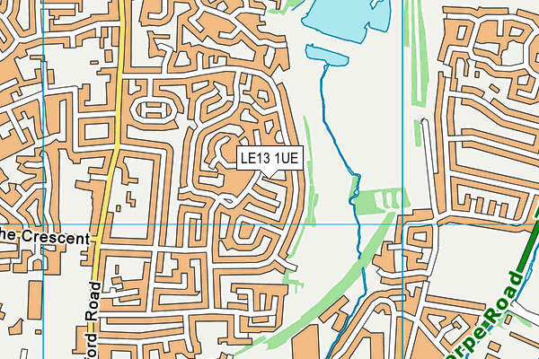 LE13 1UE map - OS VectorMap District (Ordnance Survey) LE13 1UE map - OS VectorMap District (Ordnance Survey)