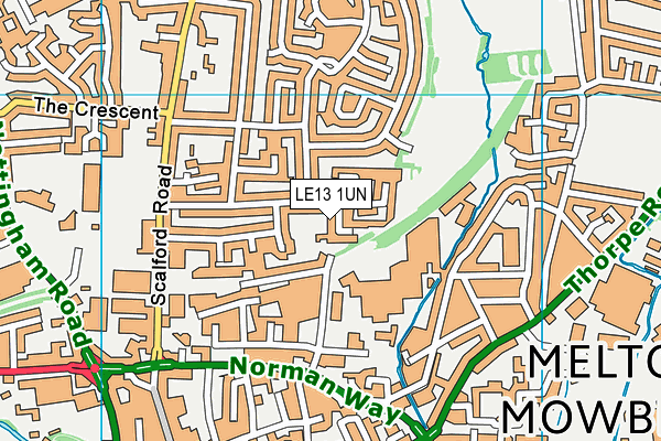 LE13 1UN map - OS VectorMap District (Ordnance Survey) LE13 1UN map - OS VectorMap District (Ordnance Survey)