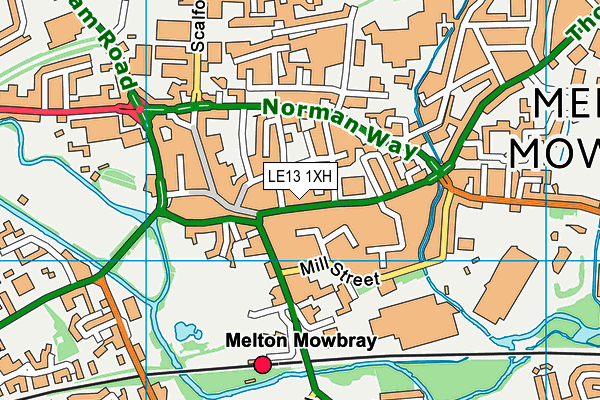 LE13 1XH map - OS VectorMap District (Ordnance Survey) LE13 1XH map - OS VectorMap District (Ordnance Survey)