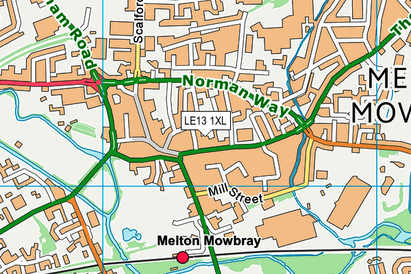 LE13 1XL map - OS VectorMap District (Ordnance Survey) LE13 1XL map - OS VectorMap District (Ordnance Survey)