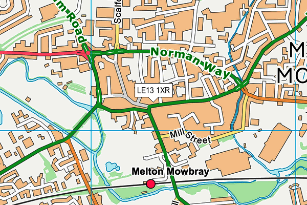 LE13 1XR map - OS VectorMap District (Ordnance Survey) LE13 1XR map - OS VectorMap District (Ordnance Survey)