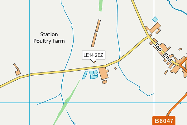 LE14 2EZ map - OS VectorMap District (Ordnance Survey) LE14 2EZ map - OS VectorMap District (Ordnance Survey)