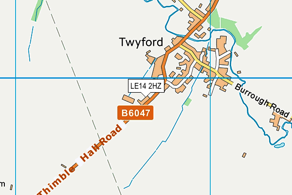 LE14 2HZ map - OS VectorMap District (Ordnance Survey)