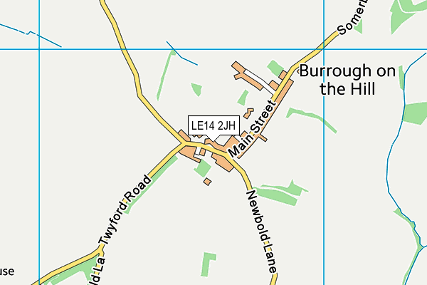 LE14 2JH map - OS VectorMap District (Ordnance Survey) LE14 2JH map - OS VectorMap District (Ordnance Survey)