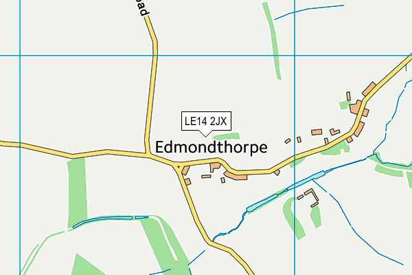 LE14 2JX map - OS VectorMap District (Ordnance Survey)