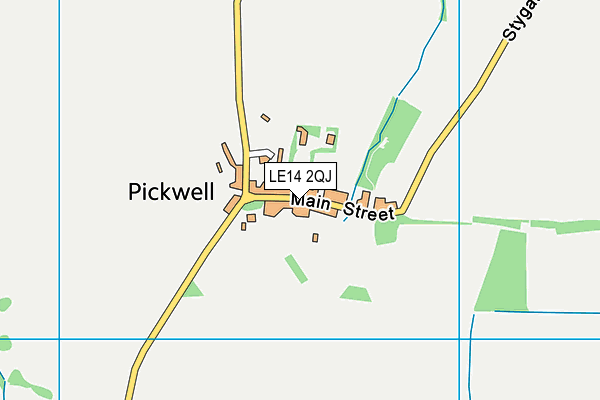 LE14 2QJ map - OS VectorMap District (Ordnance Survey) LE14 2QJ map - OS VectorMap District (Ordnance Survey)