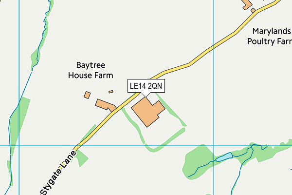 LE14 2QN map - OS VectorMap District (Ordnance Survey) LE14 2QN map - OS VectorMap District (Ordnance Survey)