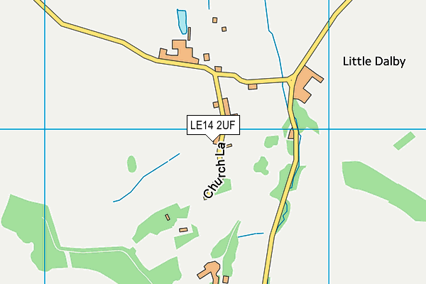 LE14 2UF map - OS VectorMap District (Ordnance Survey) LE14 2UF map - OS VectorMap District (Ordnance Survey)