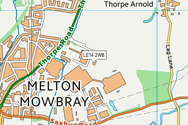 LE14 2WB map - OS VectorMap District (Ordnance Survey) LE14 2WB map - OS VectorMap District (Ordnance Survey)