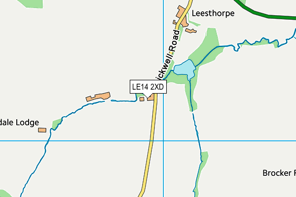 LE14 2XD map - OS VectorMap District (Ordnance Survey) LE14 2XD map - OS VectorMap District (Ordnance Survey)