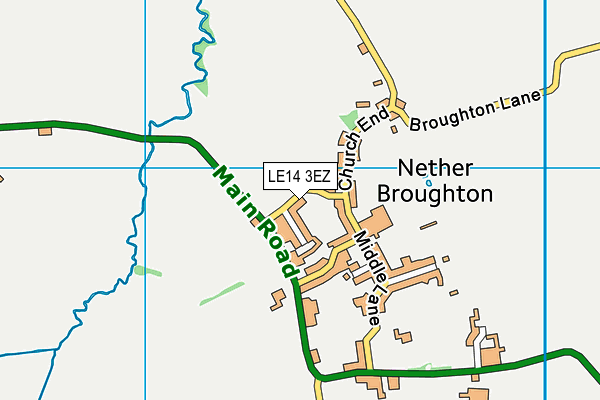 LE14 3EZ map - OS VectorMap District (Ordnance Survey) LE14 3EZ map - OS VectorMap District (Ordnance Survey)