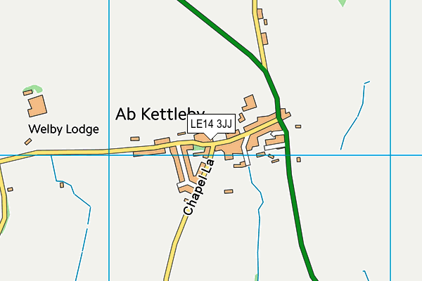 LE14 3JJ map - OS VectorMap District (Ordnance Survey)