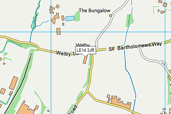 LE14 3JR map - OS VectorMap District (Ordnance Survey) LE14 3JR map - OS VectorMap District (Ordnance Survey)